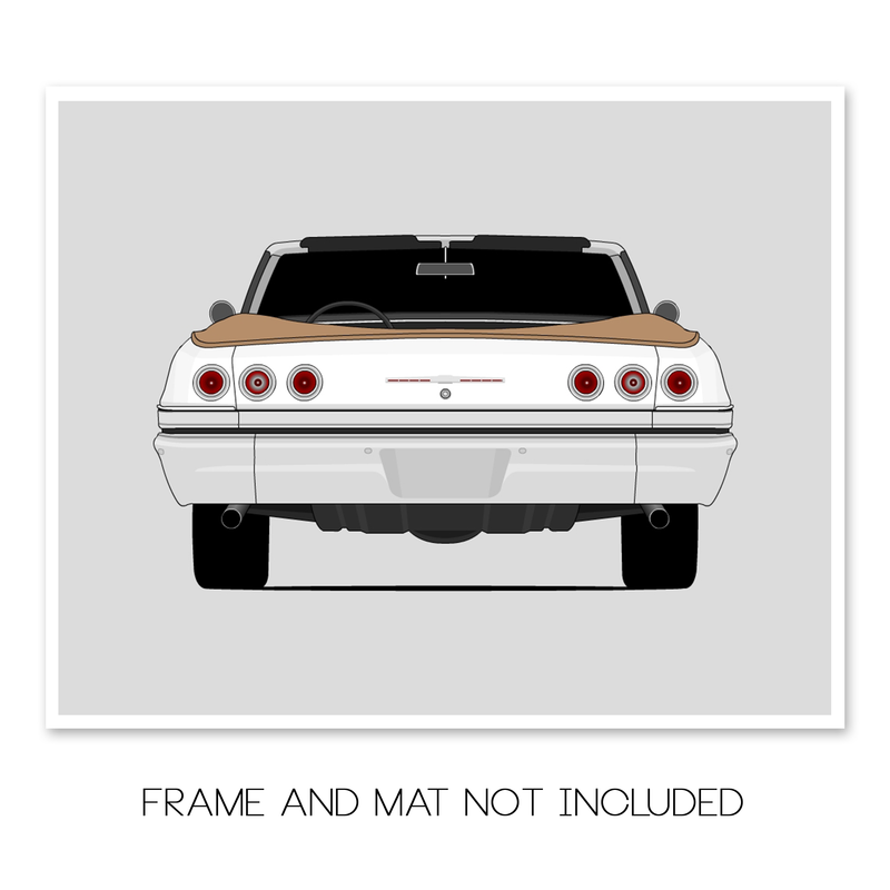Chevy Impala Convertible (1965) (Rear) Poster