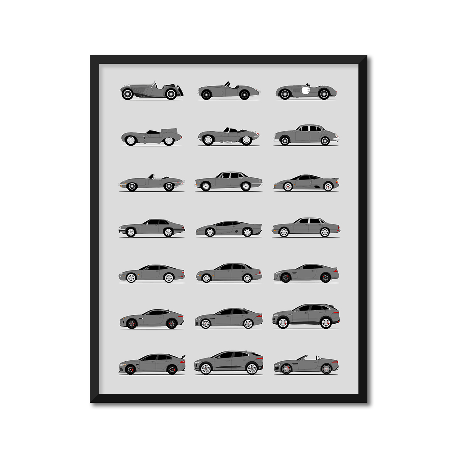 Jaguar Generations (Side Profile)