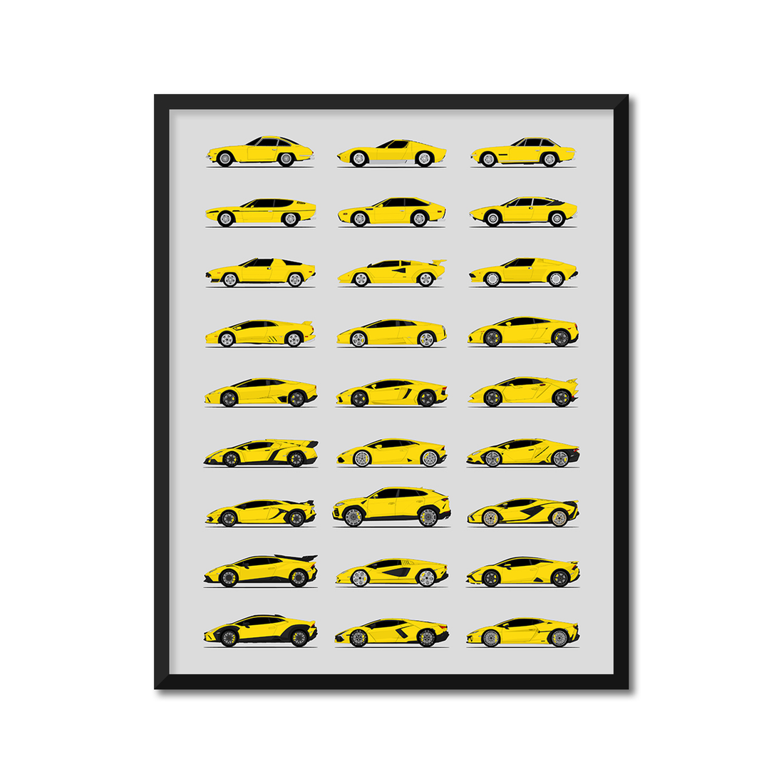 Lamborghini Generations (Side Profile)