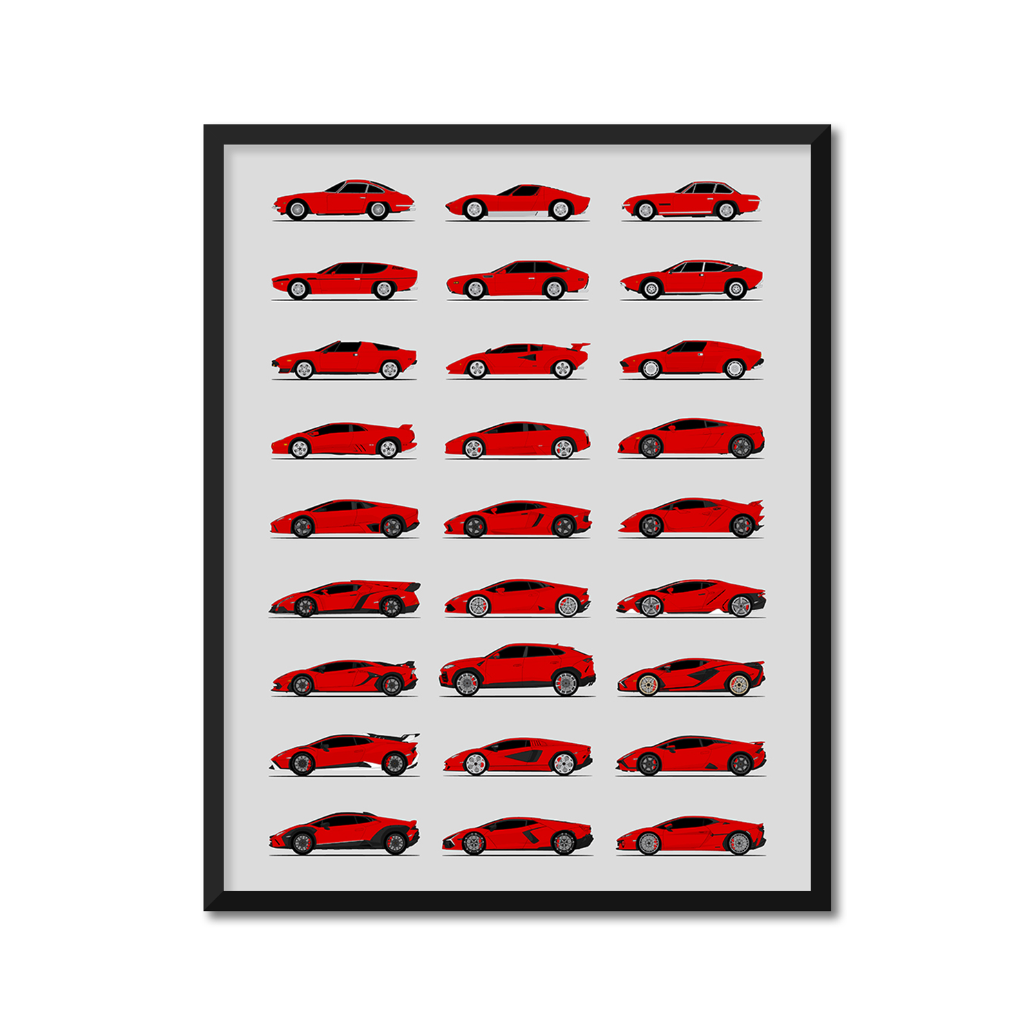 Lamborghini Generations (Side Profile)