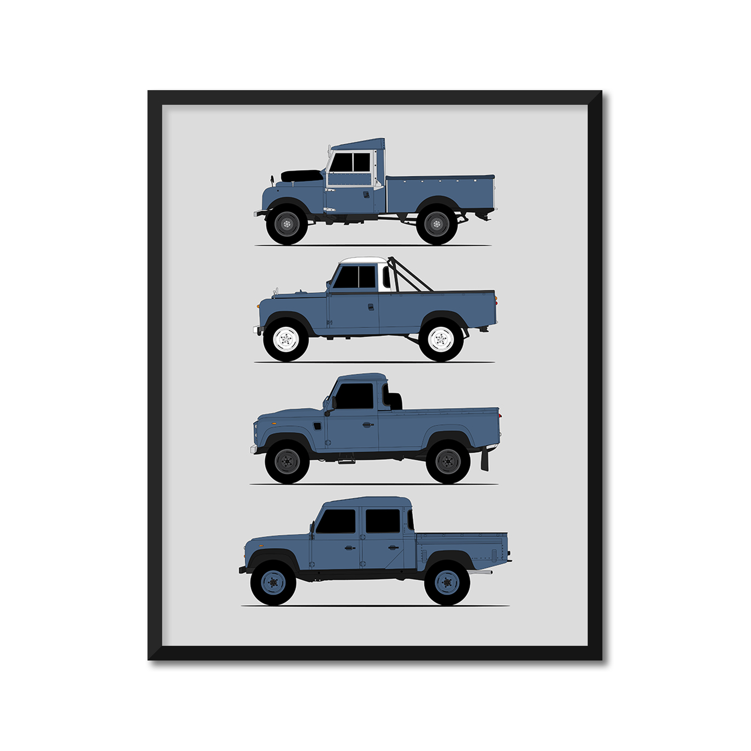 Land Rover Defender 130 Pickup Generations (Side Profile)