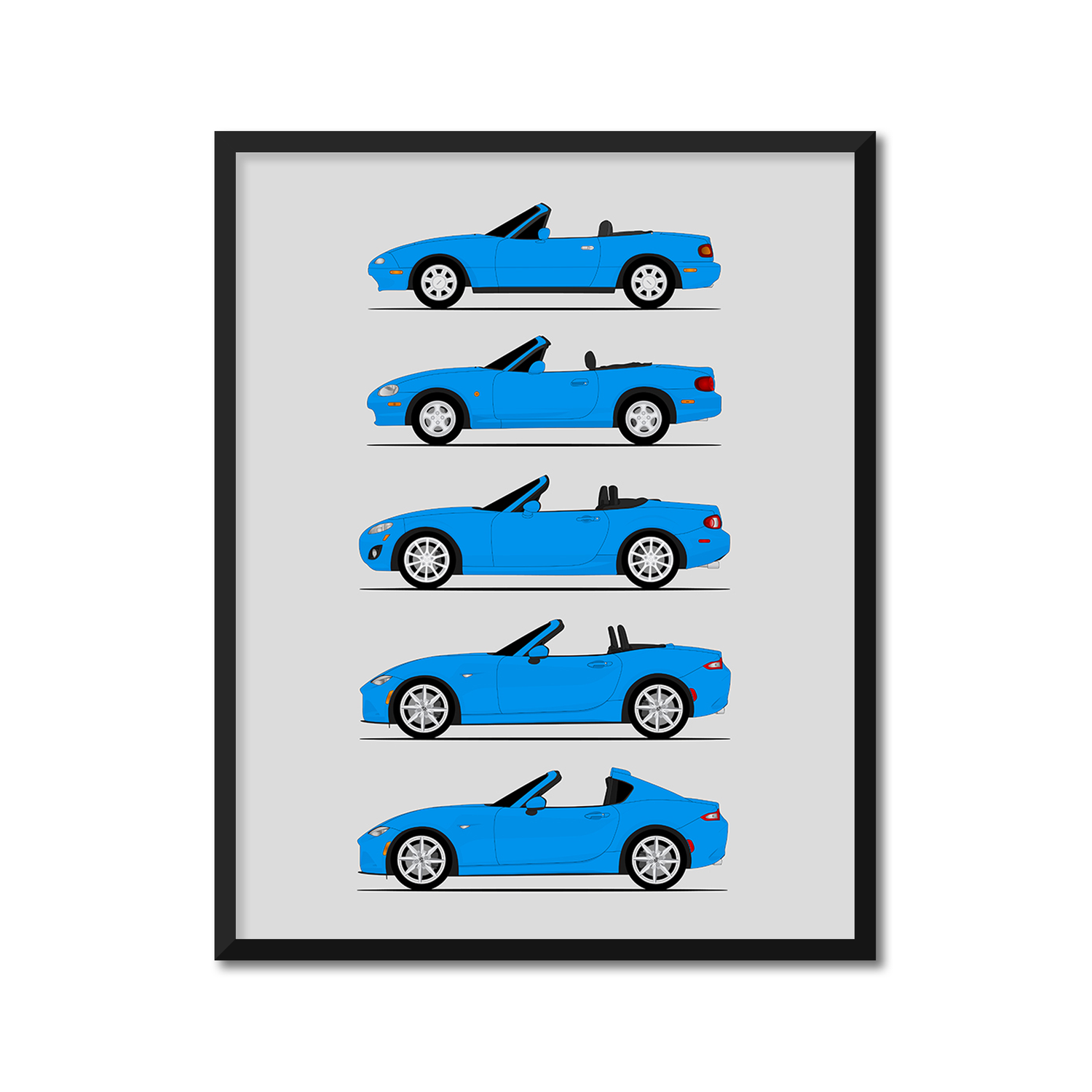 Mazda Miata Generations (Side Profile)