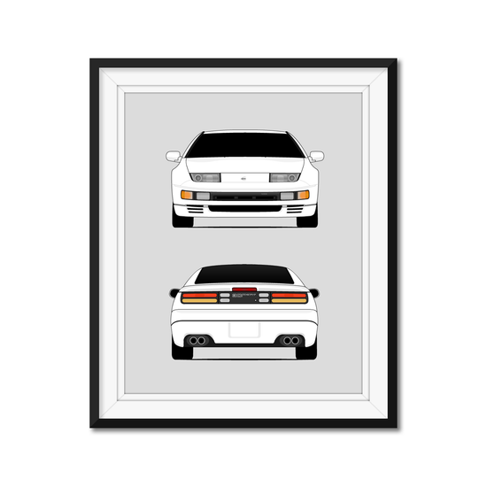Nissan 300ZX Z32 (1989-2000) (Front and Rear) Poster