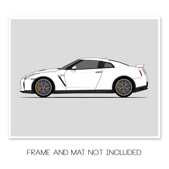 Nissan GT-R R35 (2017-2022) (Skyline) (Side Profile) Poster