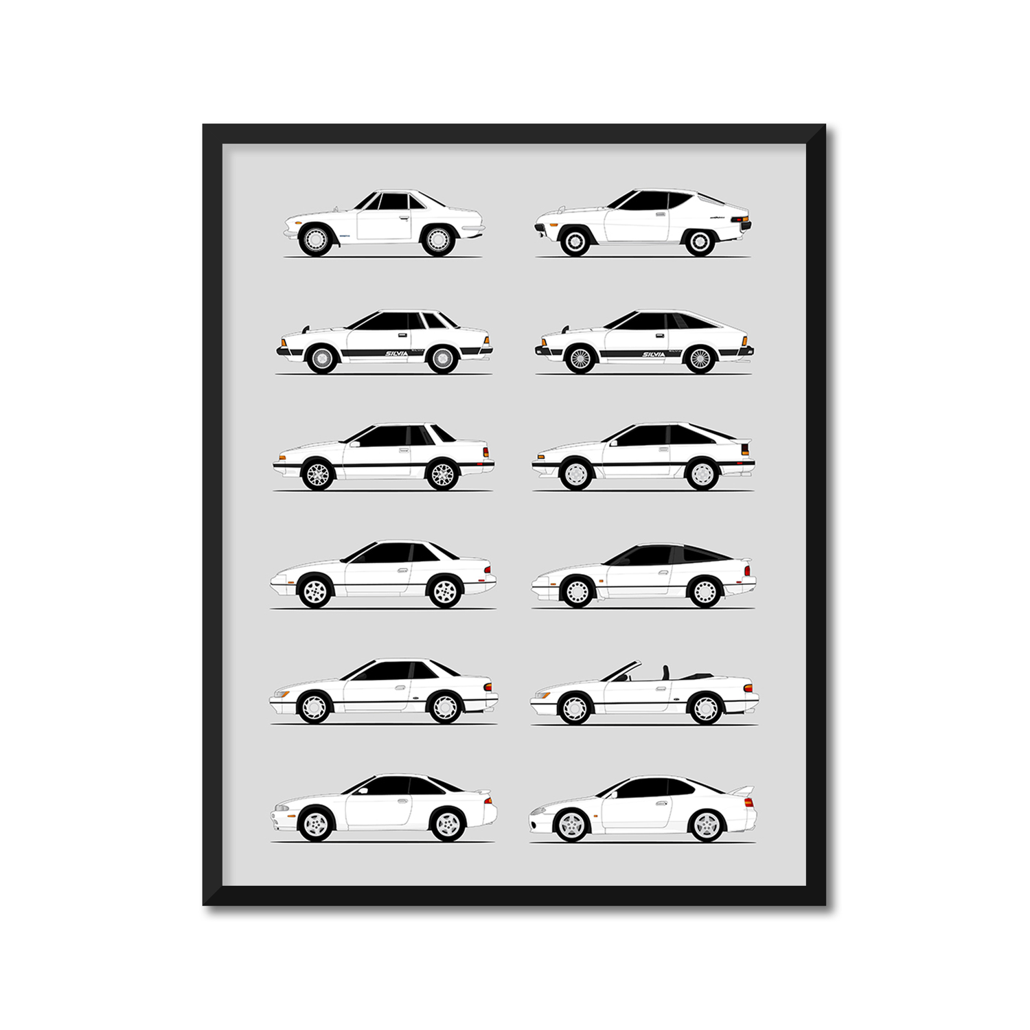 Nissan Silvia 240SX Generations (Side Profile)