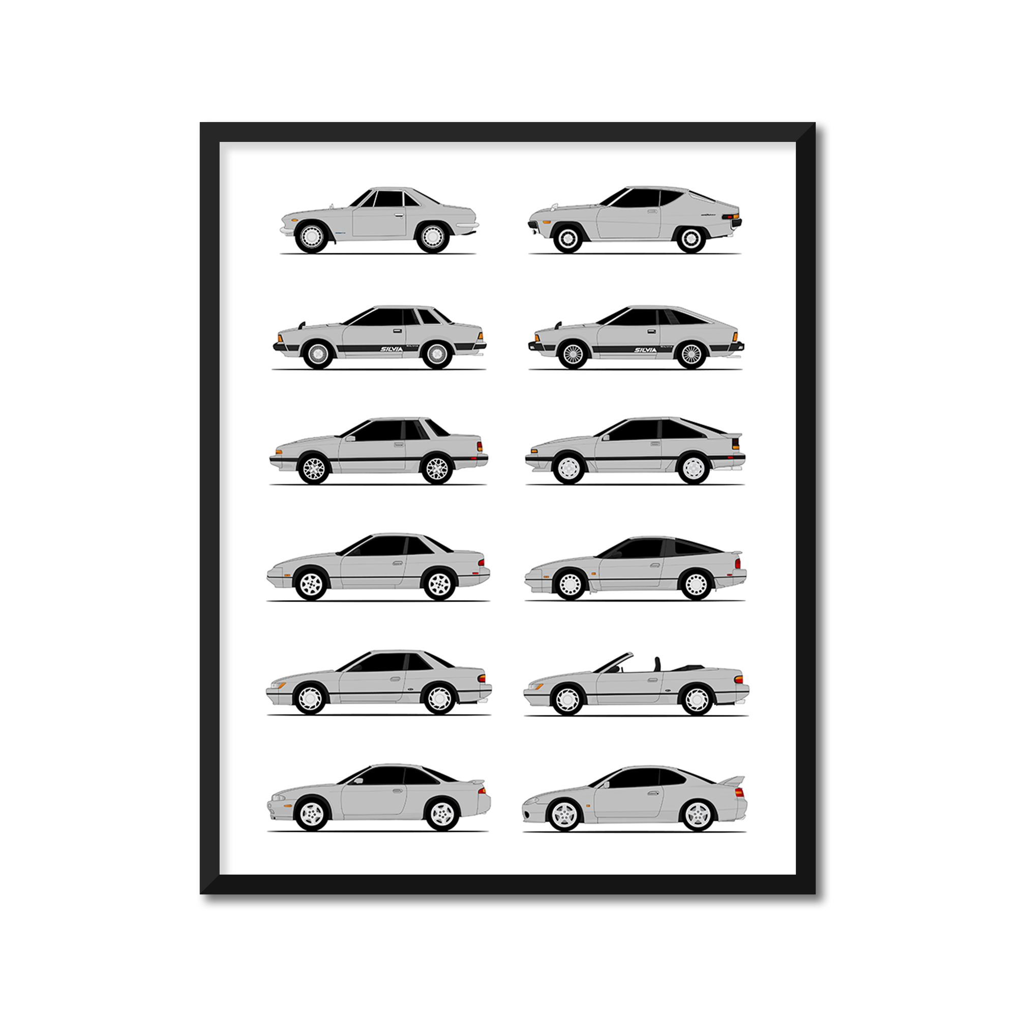 Nissan Silvia 240SX Generations (Side Profile)