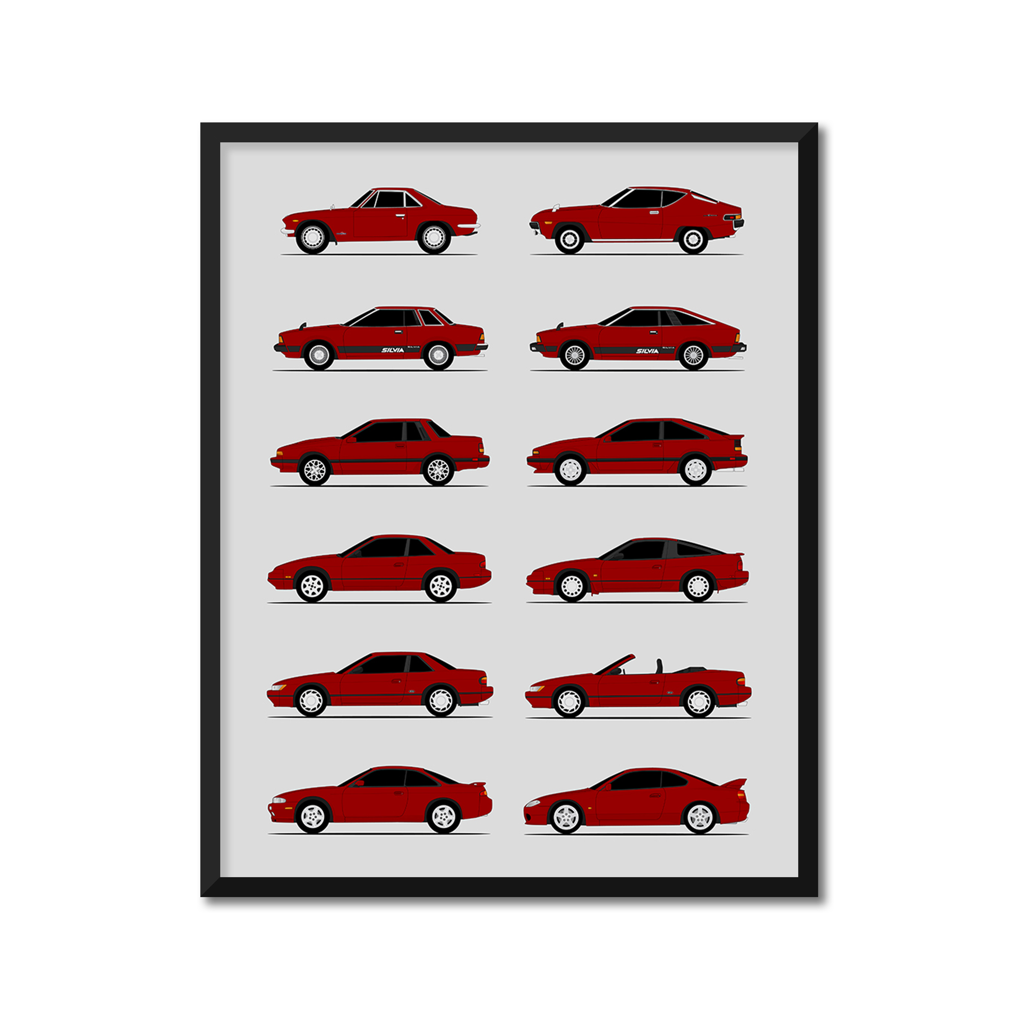 Nissan Silvia 240SX Generations (Side Profile)