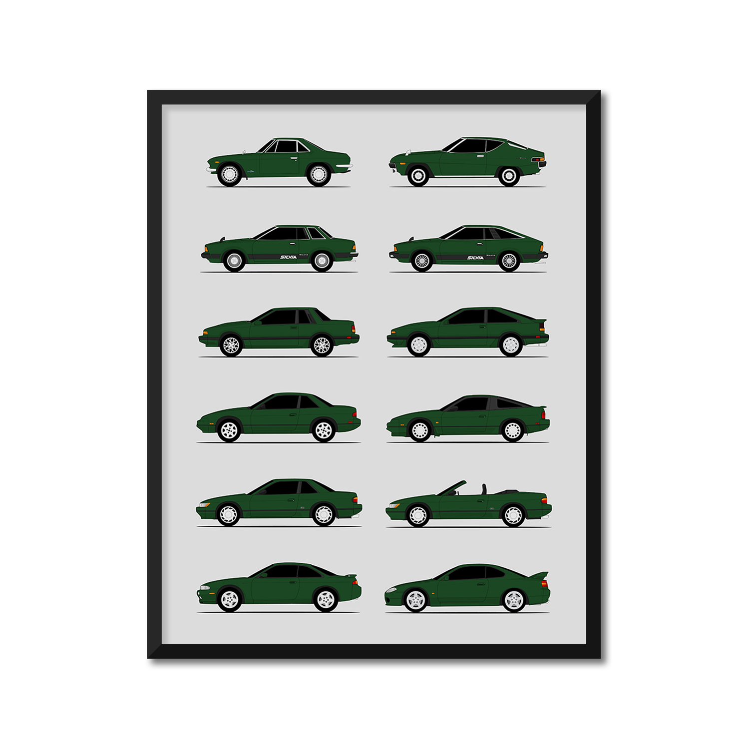 Nissan Silvia 240SX Generations (Side Profile)