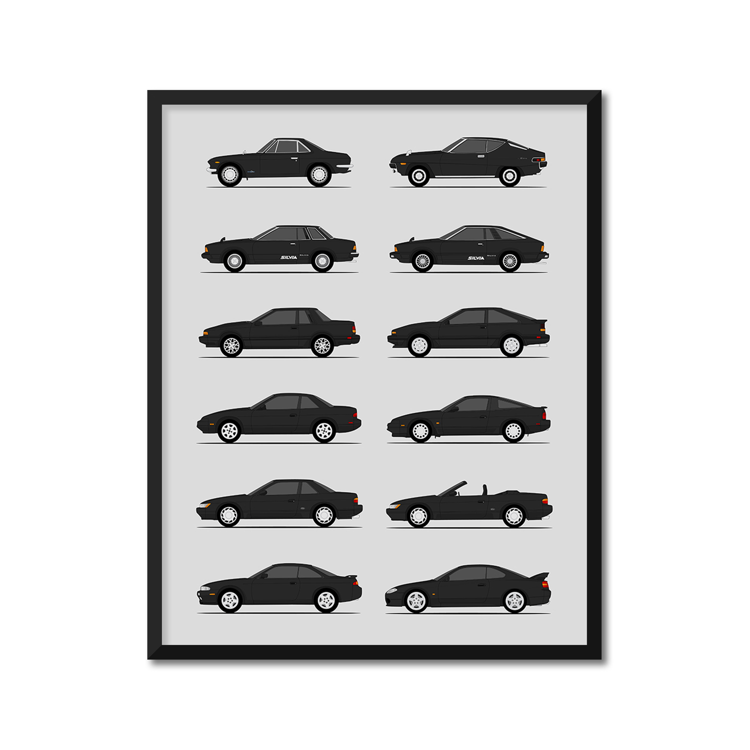 Nissan Silvia 240SX Generations (Side Profile)