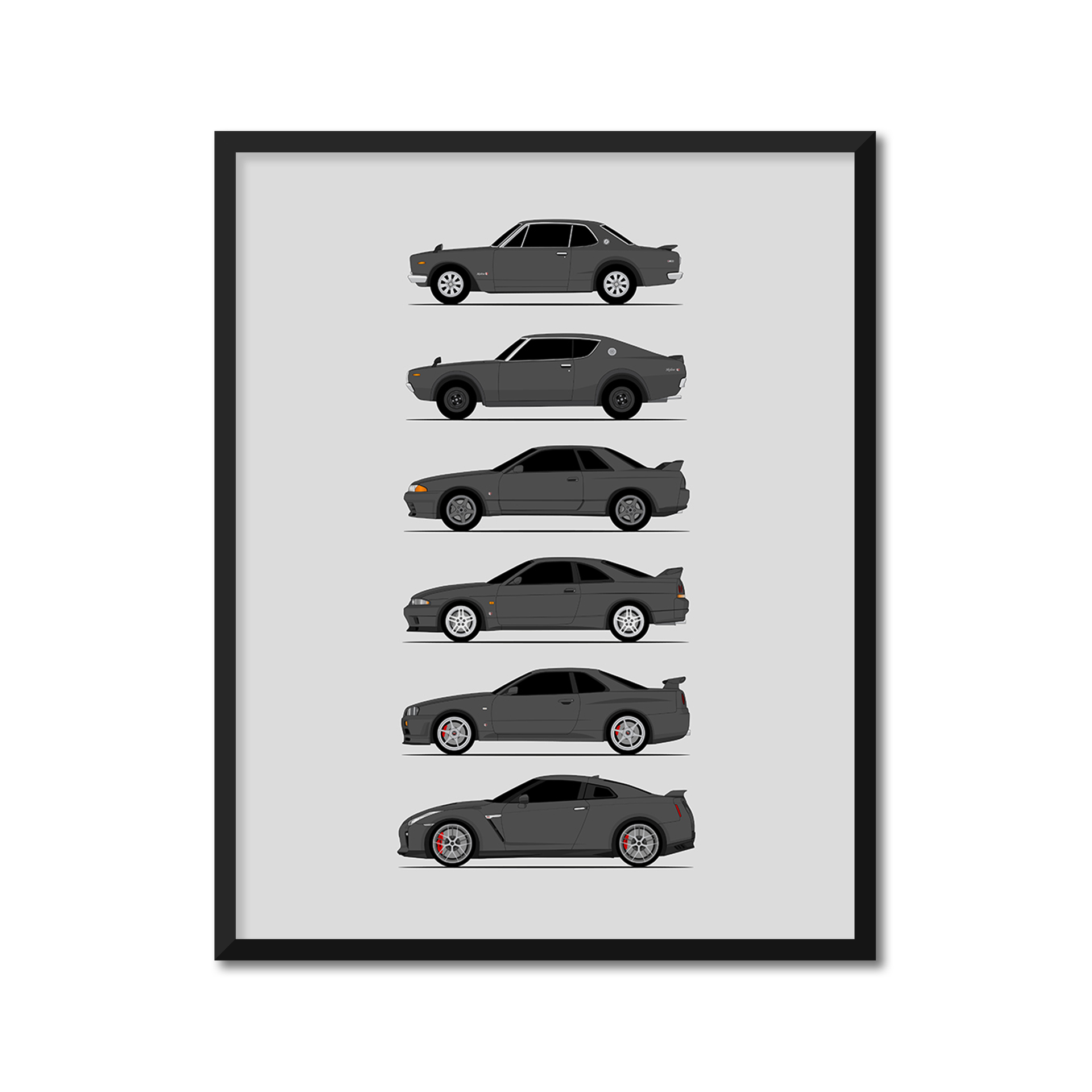 Nissan Skyline GT-R Generations (Side Profile) History and