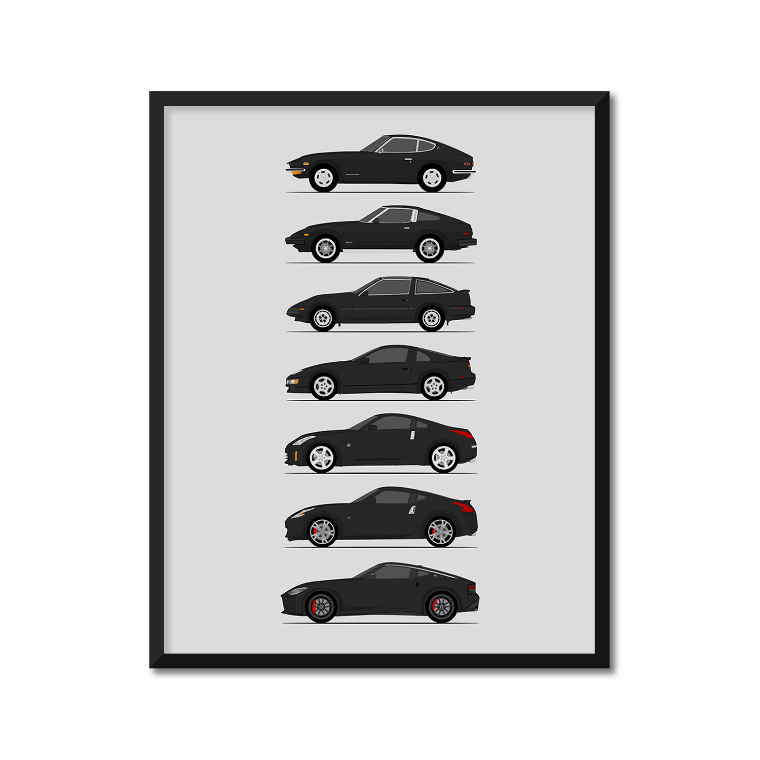 Nissan Z Car Generations (Side Profile)