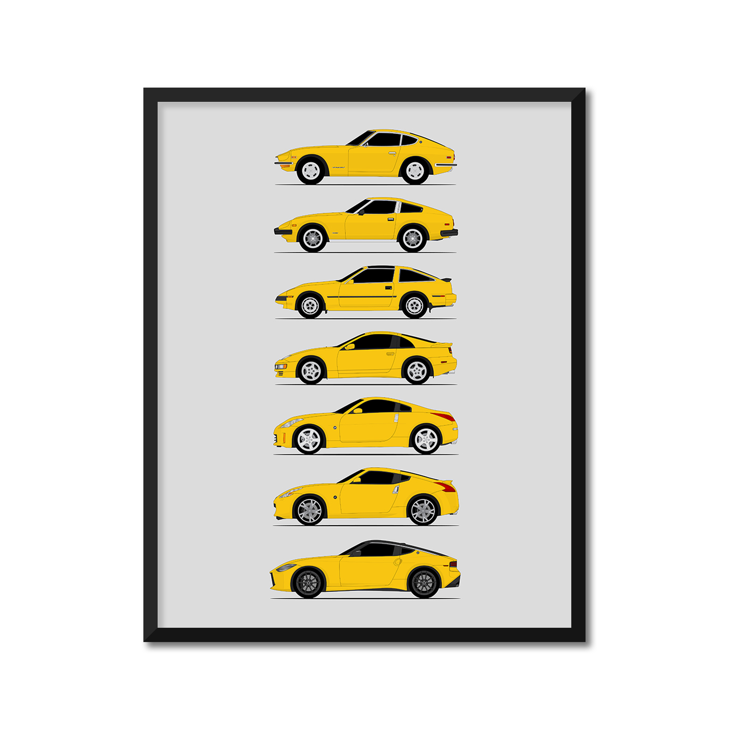 Nissan Z Car Generations (Side Profile)