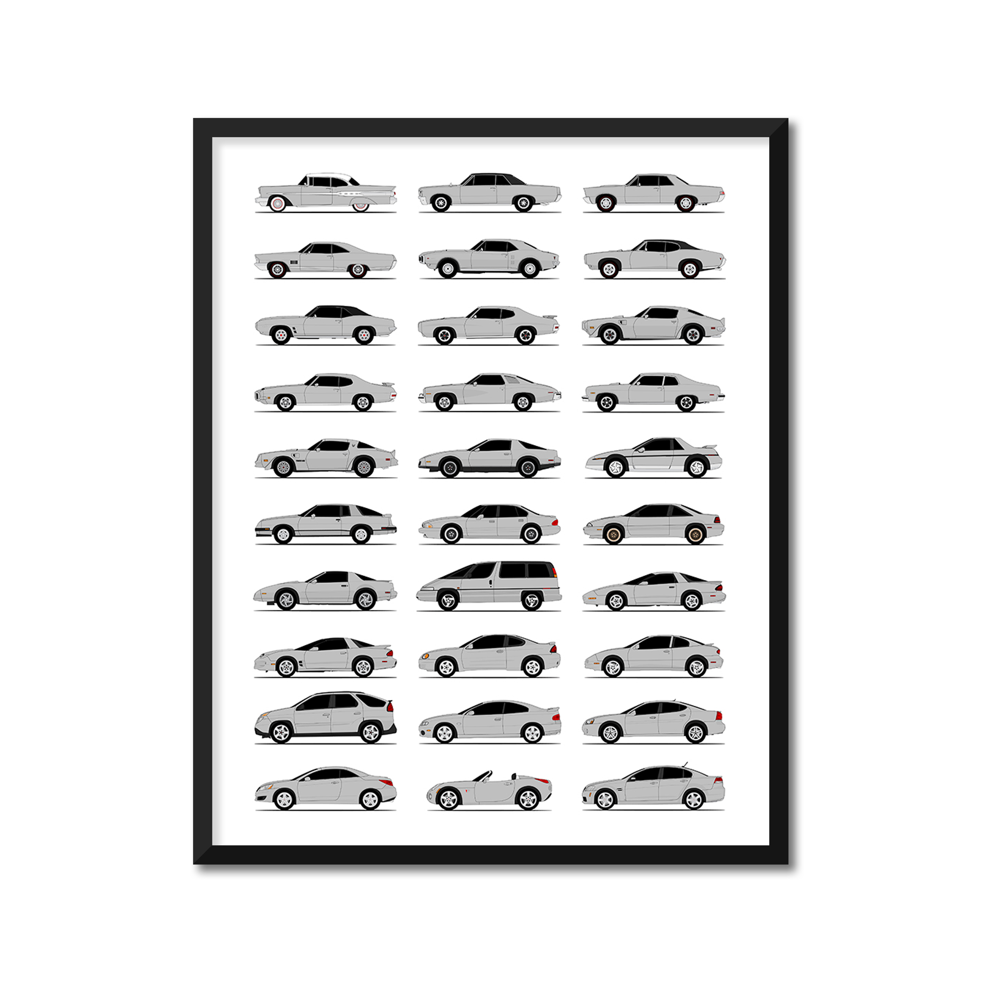 Pontiac Generations (Side Profile)