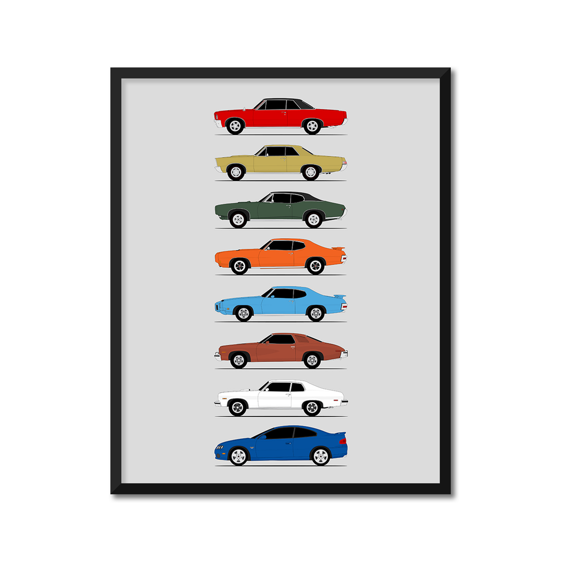 Pontiac GTO Generations (Side Profile)
