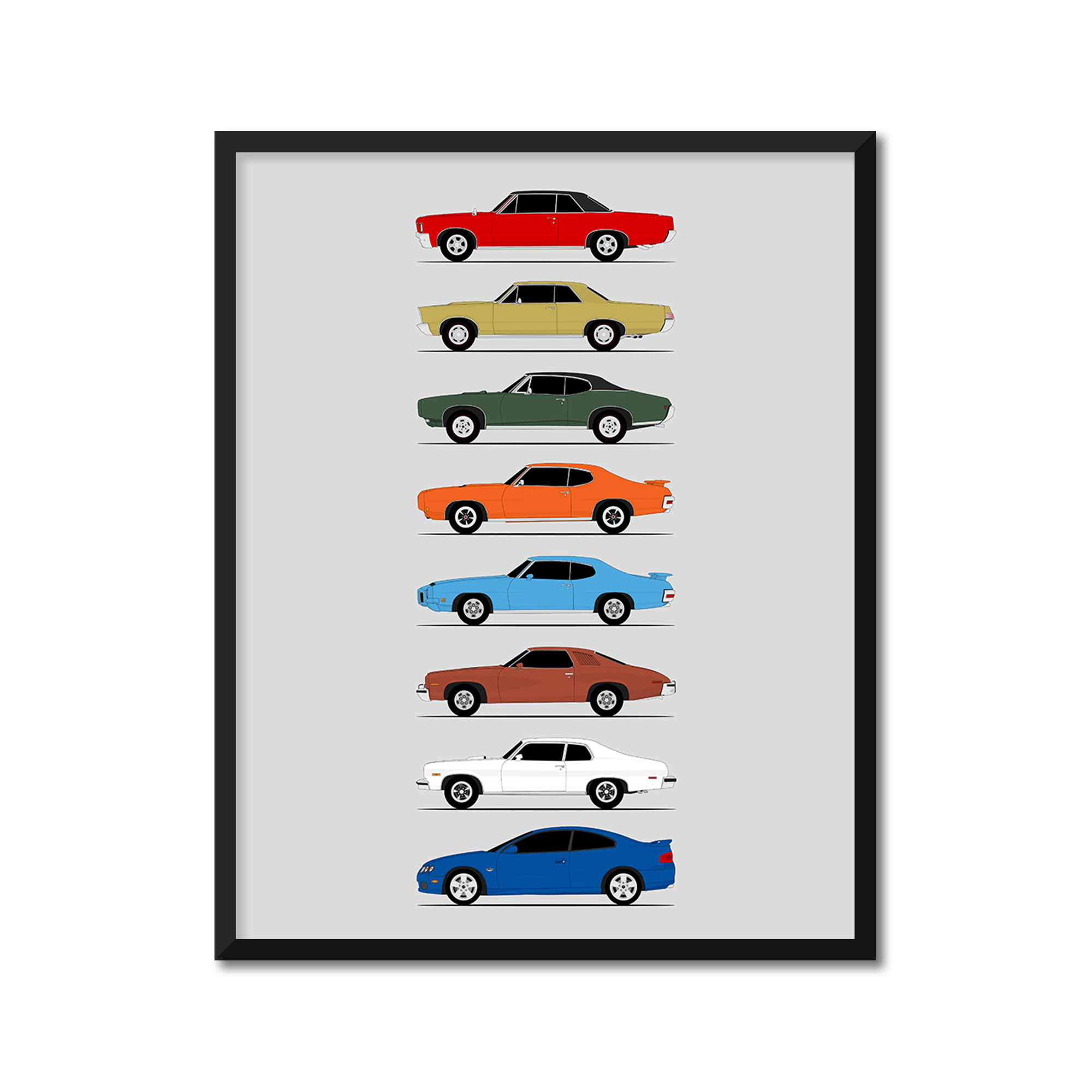 Pontiac GTO Generations (Side Profile)