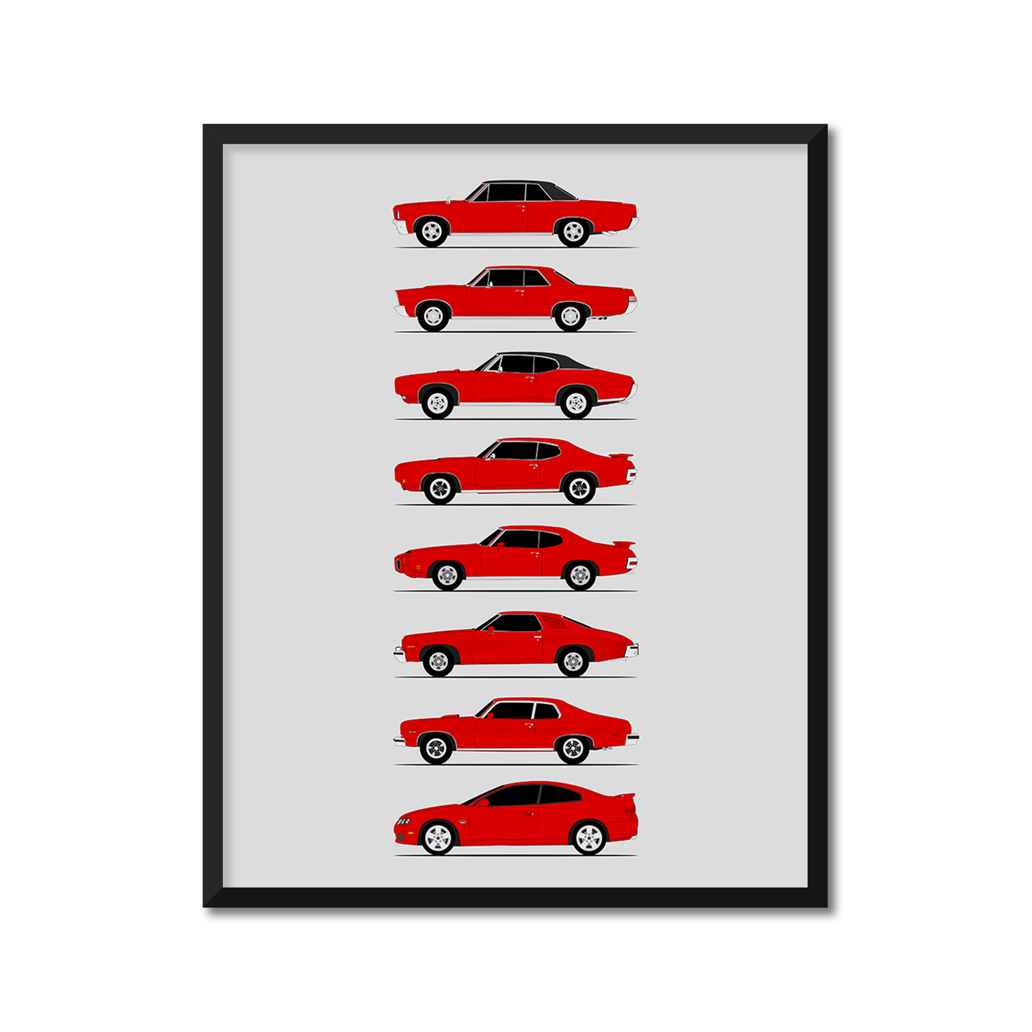 Pontiac GTO Generations (Side Profile)