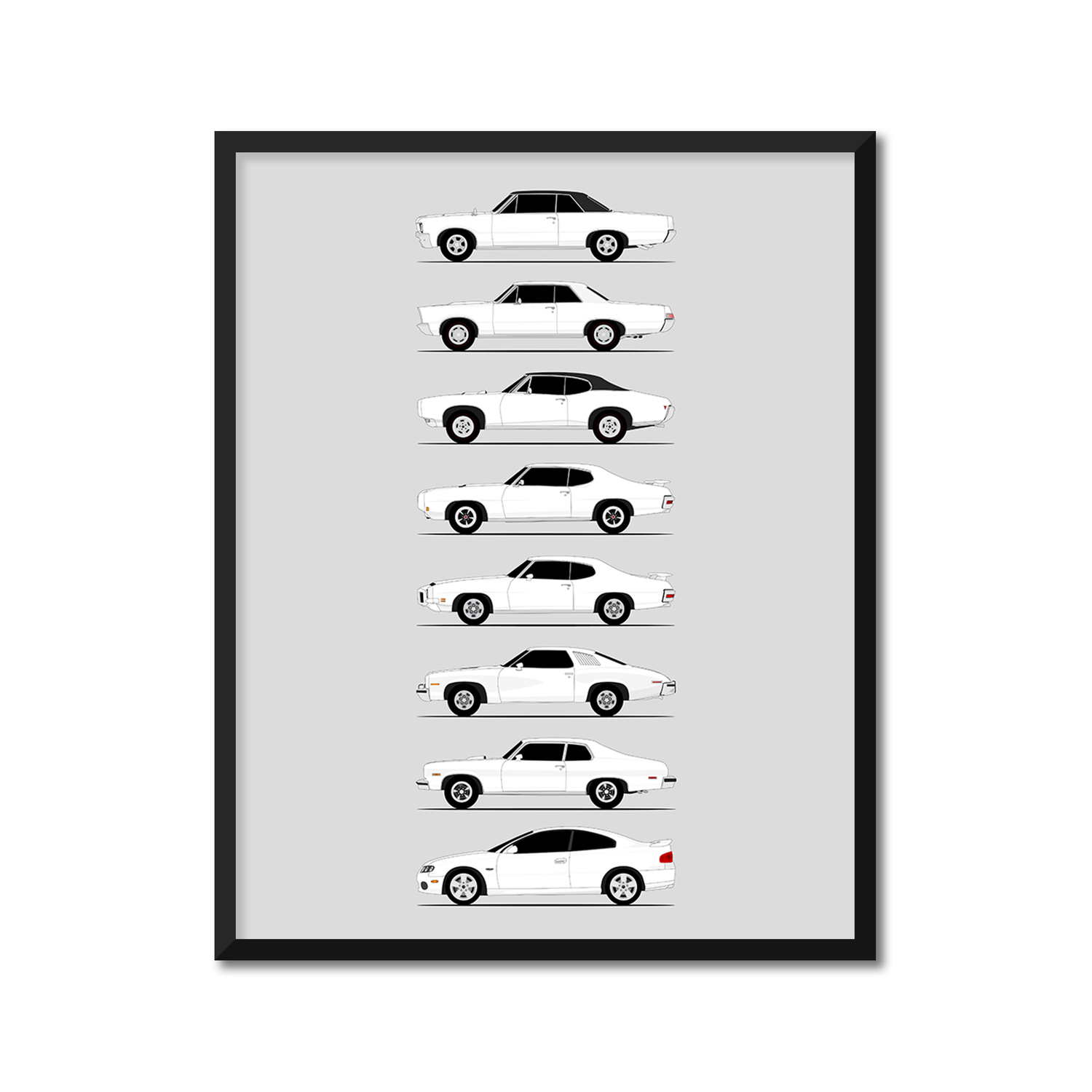 Pontiac GTO Generations (Side Profile)
