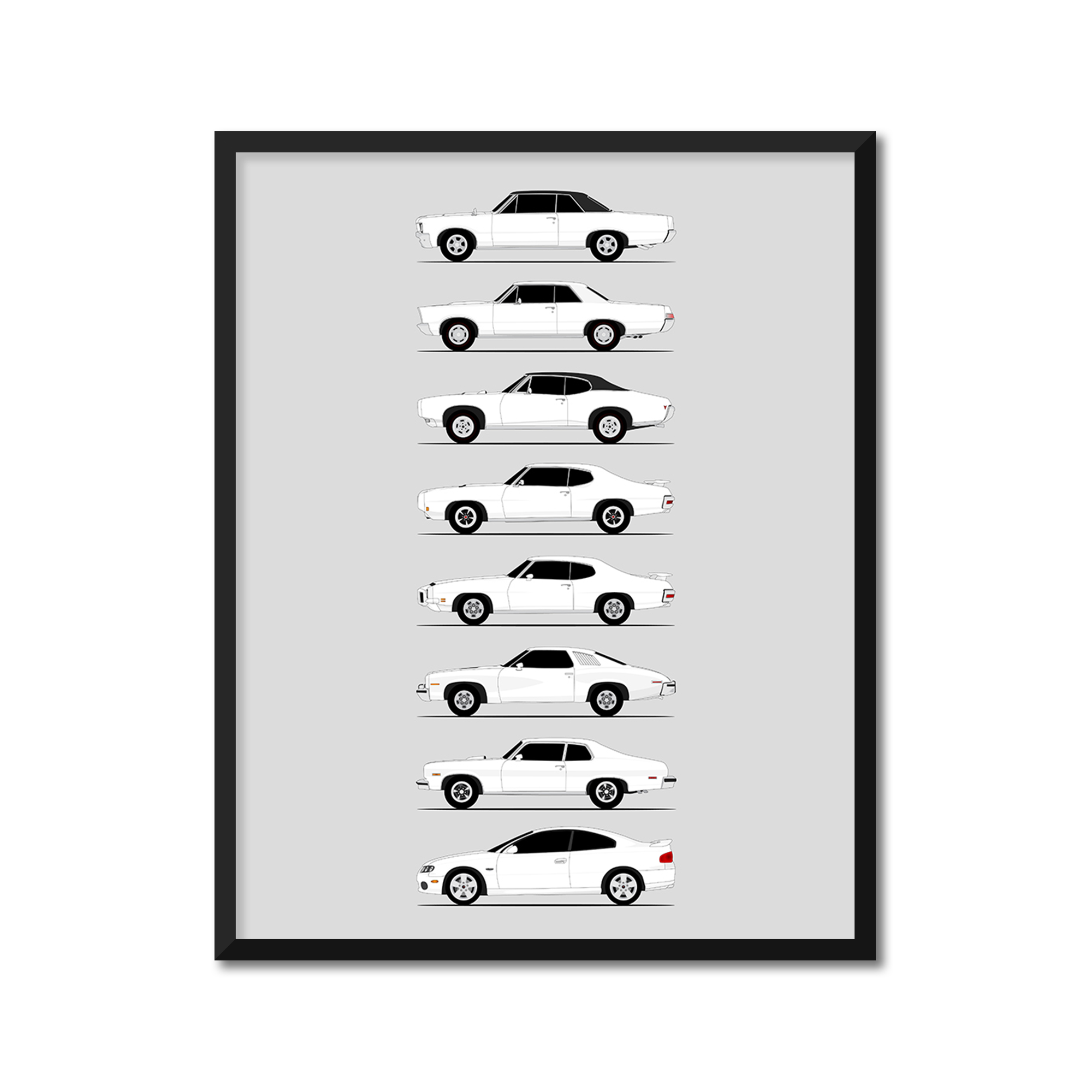 Pontiac GTO Generations (Side Profile)