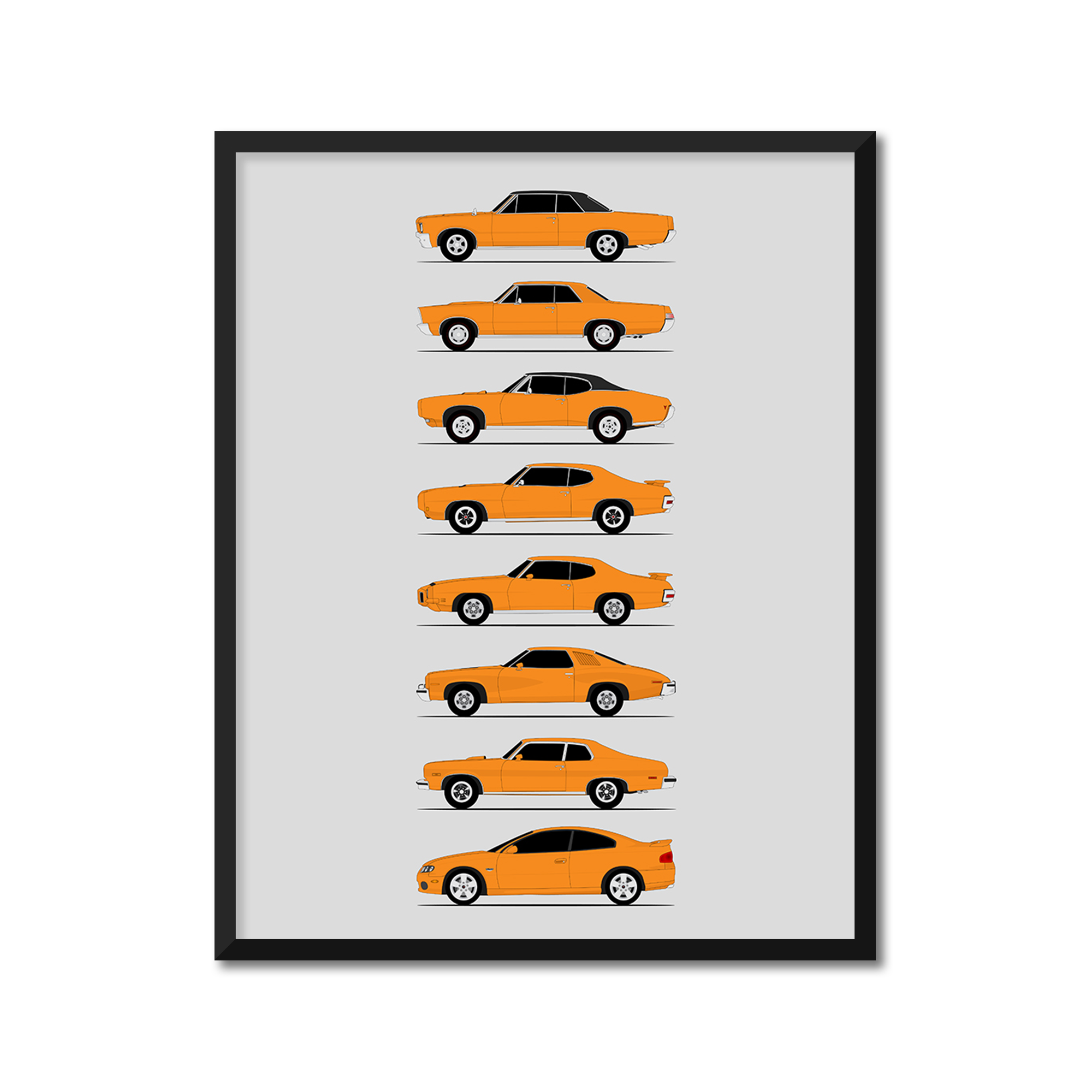 Pontiac GTO Generations (Side Profile)