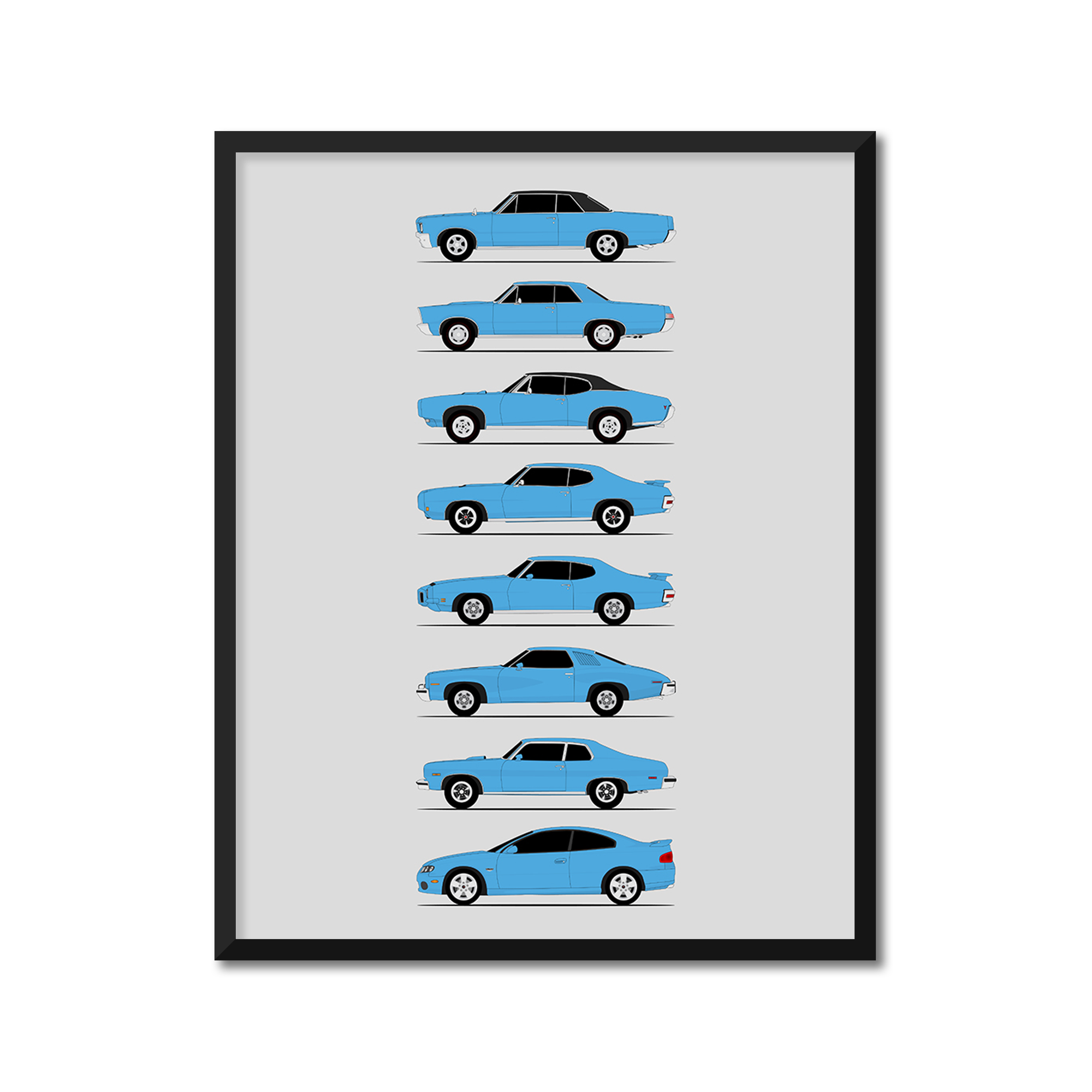 Pontiac GTO Generations (Side Profile)