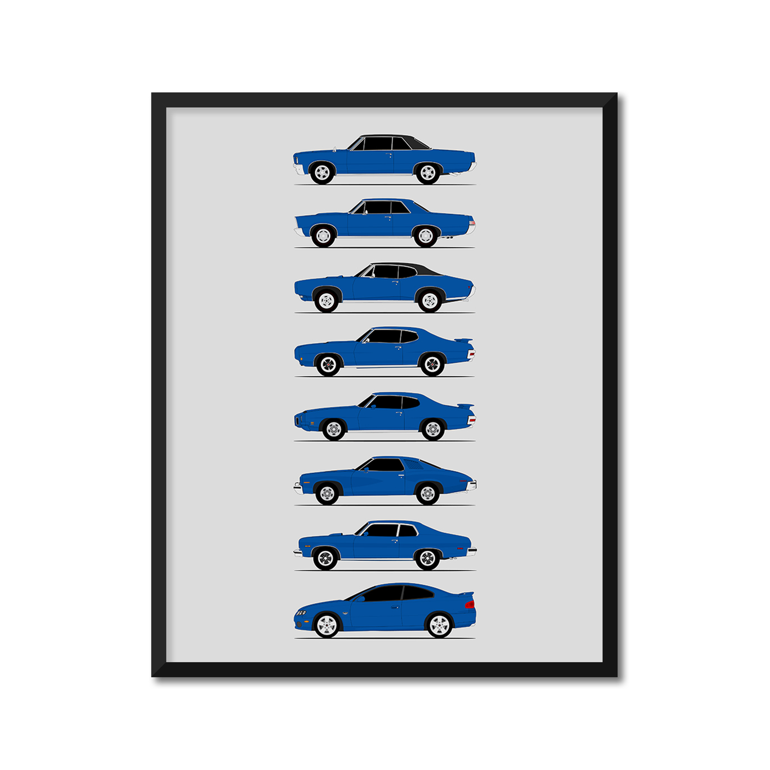 Pontiac GTO Generations (Side Profile)