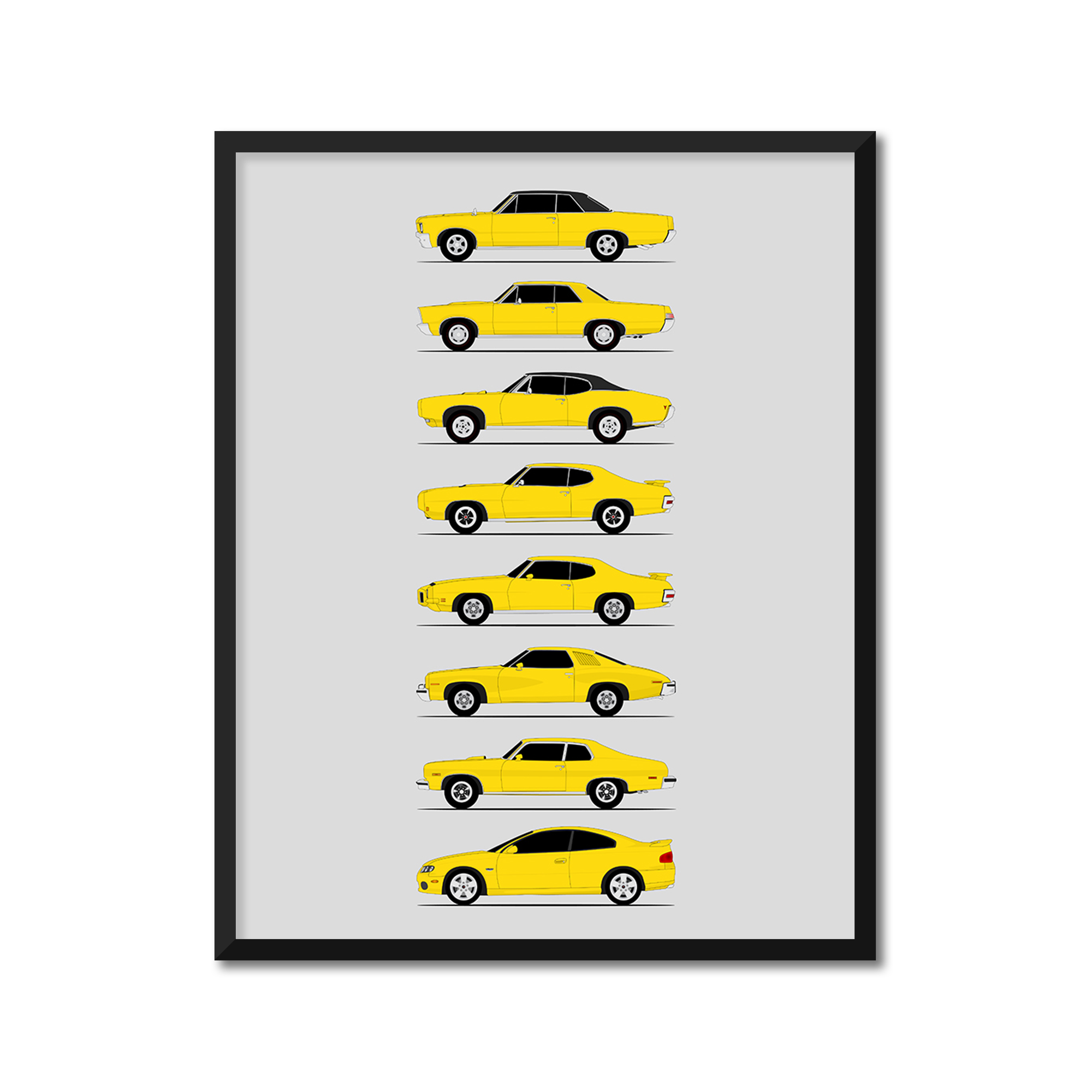 Pontiac GTO Generations (Side Profile)