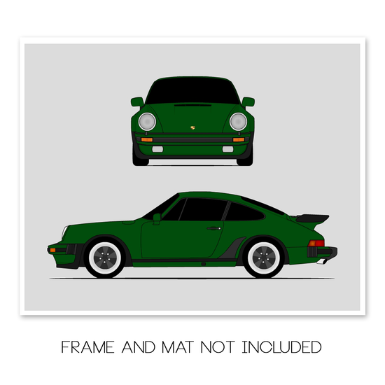 Porsche 911 Turbo 930 (1975-1984) (Front and Side) Poster