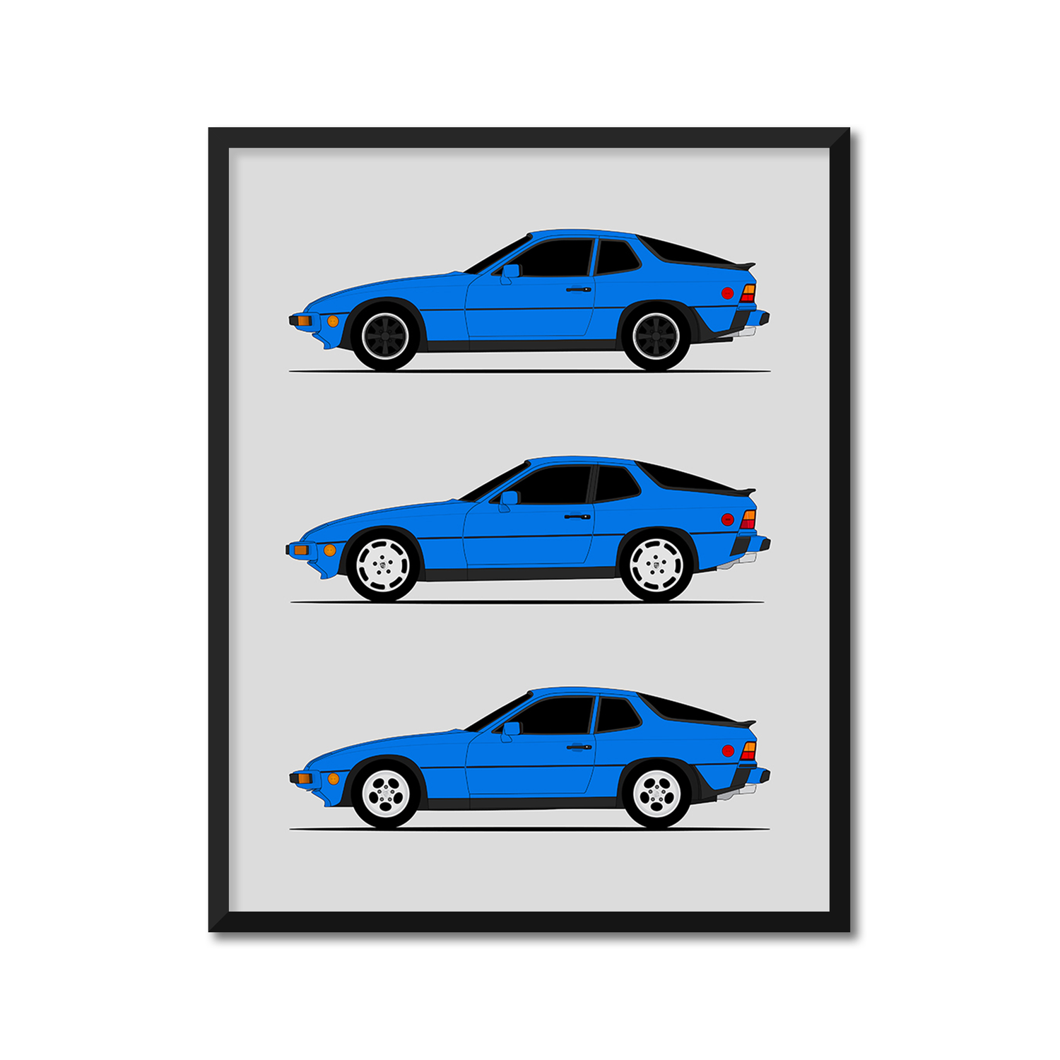 Porsche 924 Generations (Side Profile)