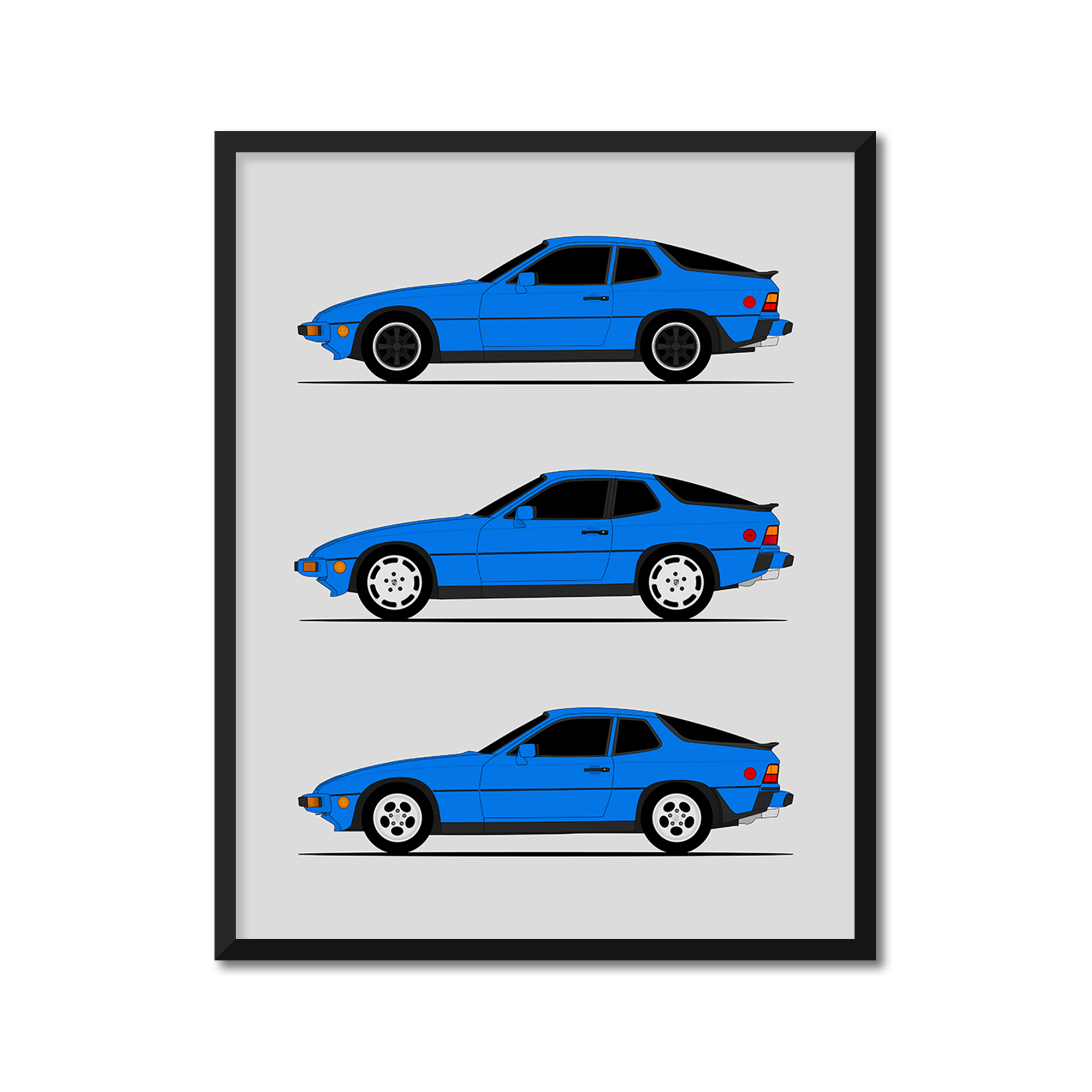 Porsche 924 Generations (Side Profile)