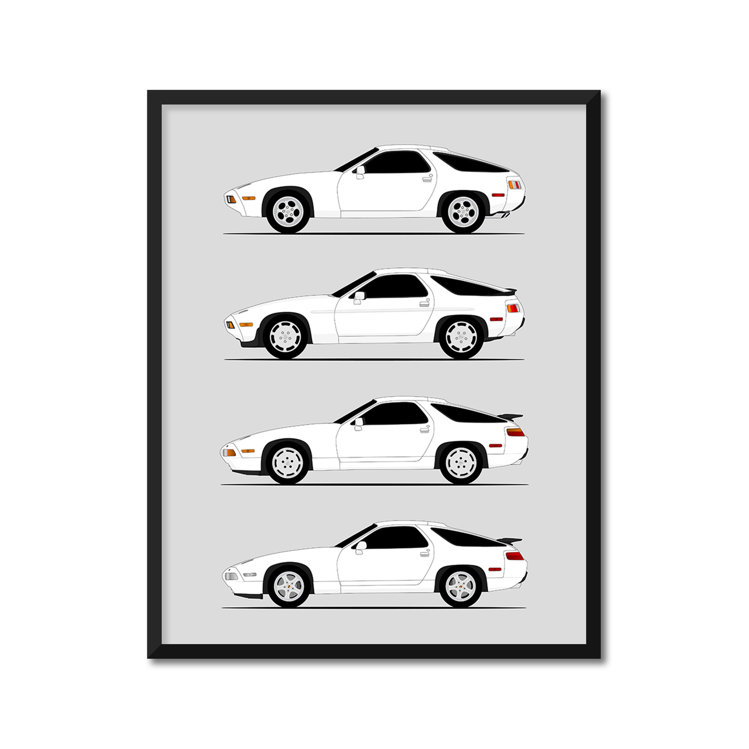 Porsche 928 Generations (Side Profile)