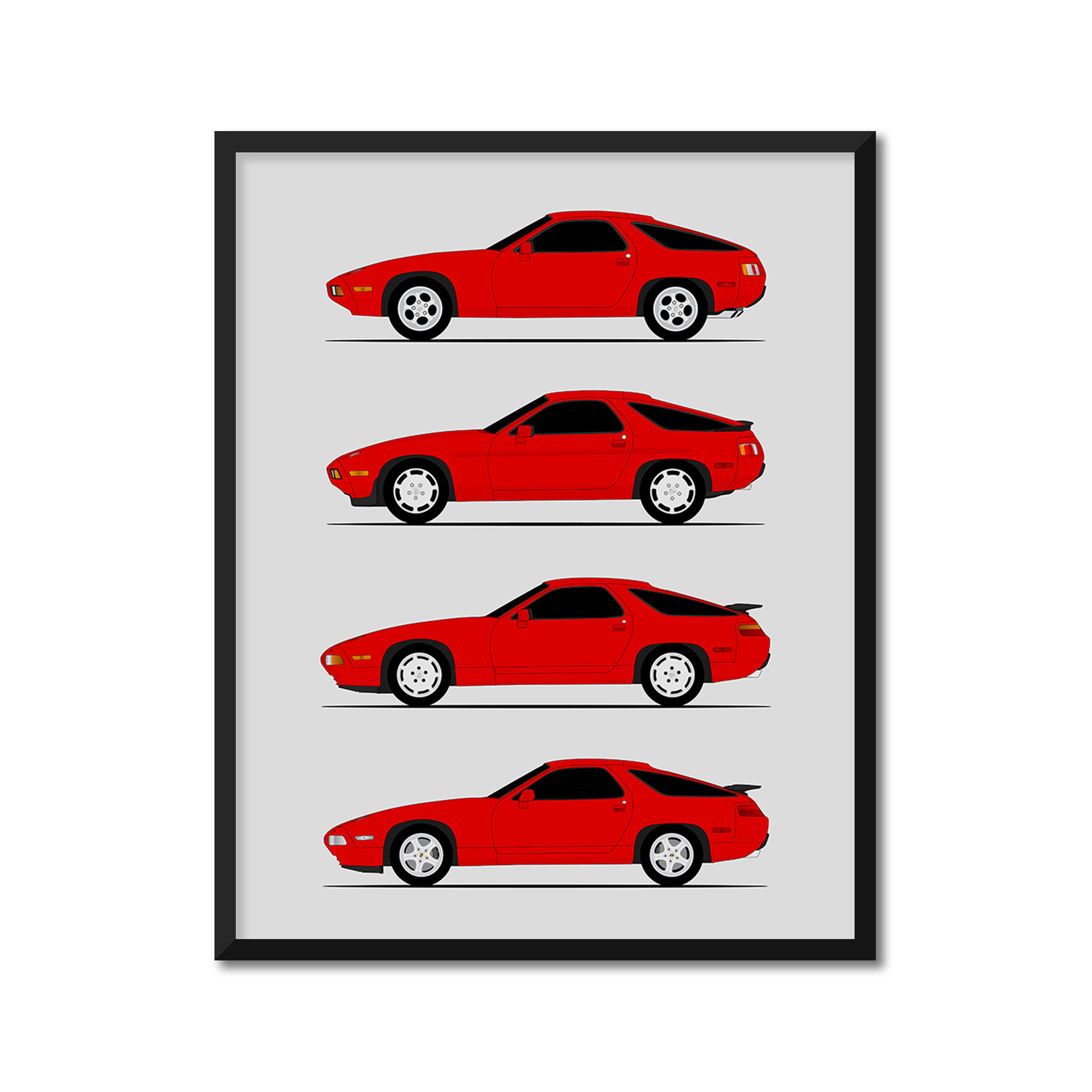 Porsche 928 Generations (Side Profile)