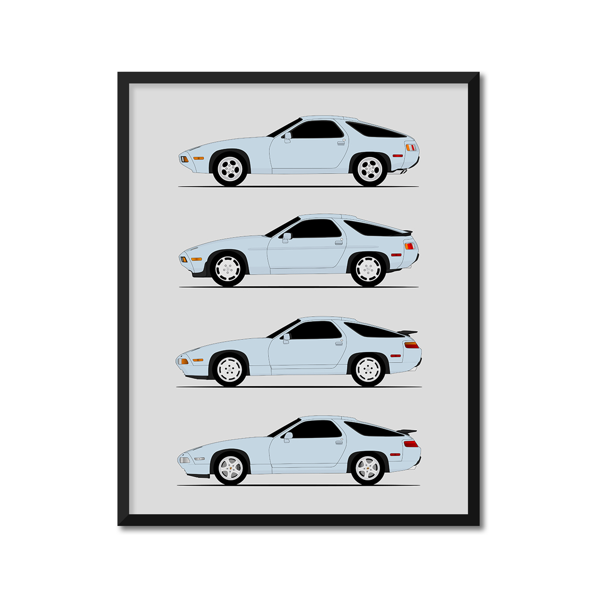 Porsche 928 Generations (Side Profile)