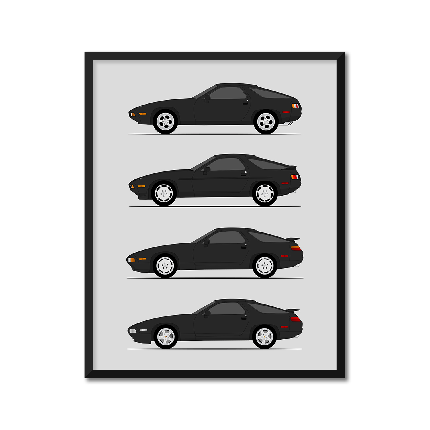 Porsche 928 Generations (Side Profile)