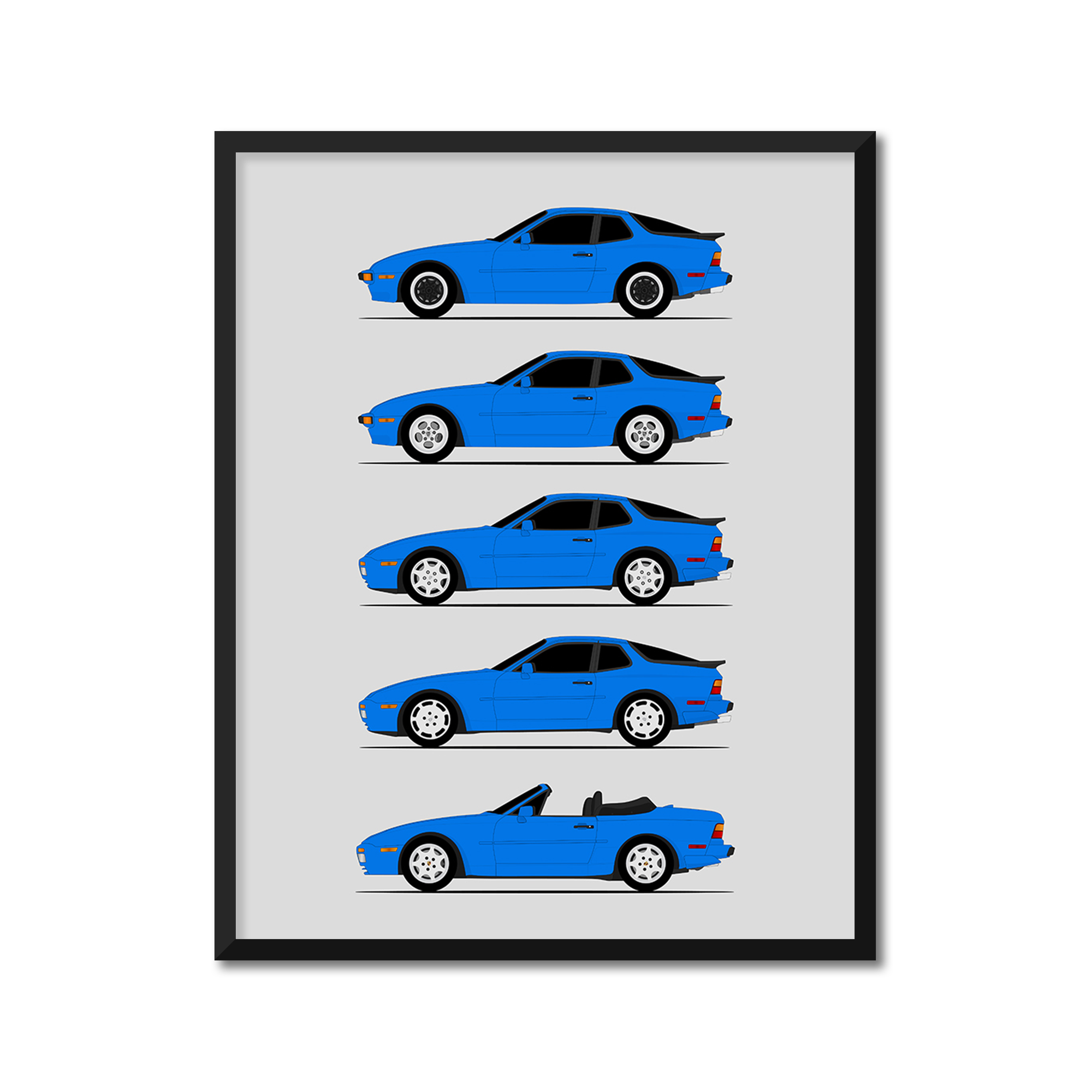 Porsche 944 Generations (Side Profile)