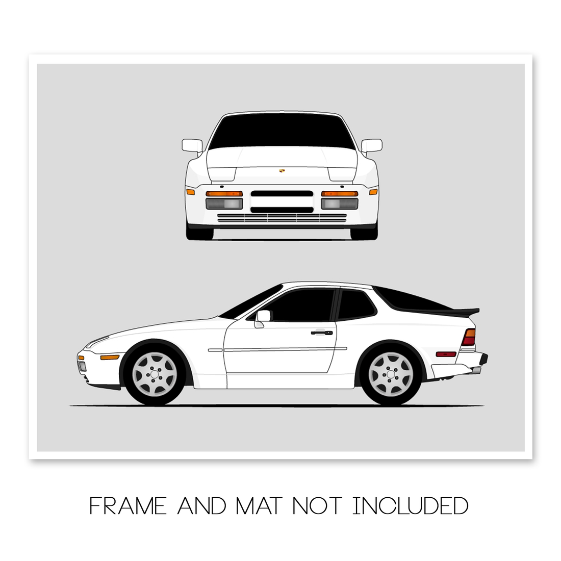 Porsche 944 Turbo (1986-1991) and S2 (1989-1991) (Front and Side) Poster