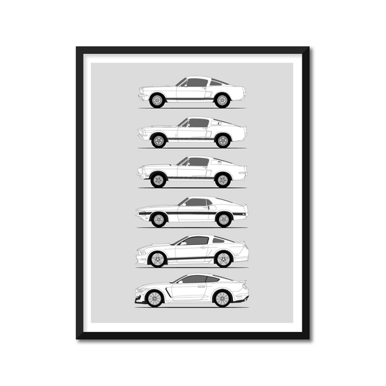 Shelby GT350 Generations (Ford) (Side Profile)