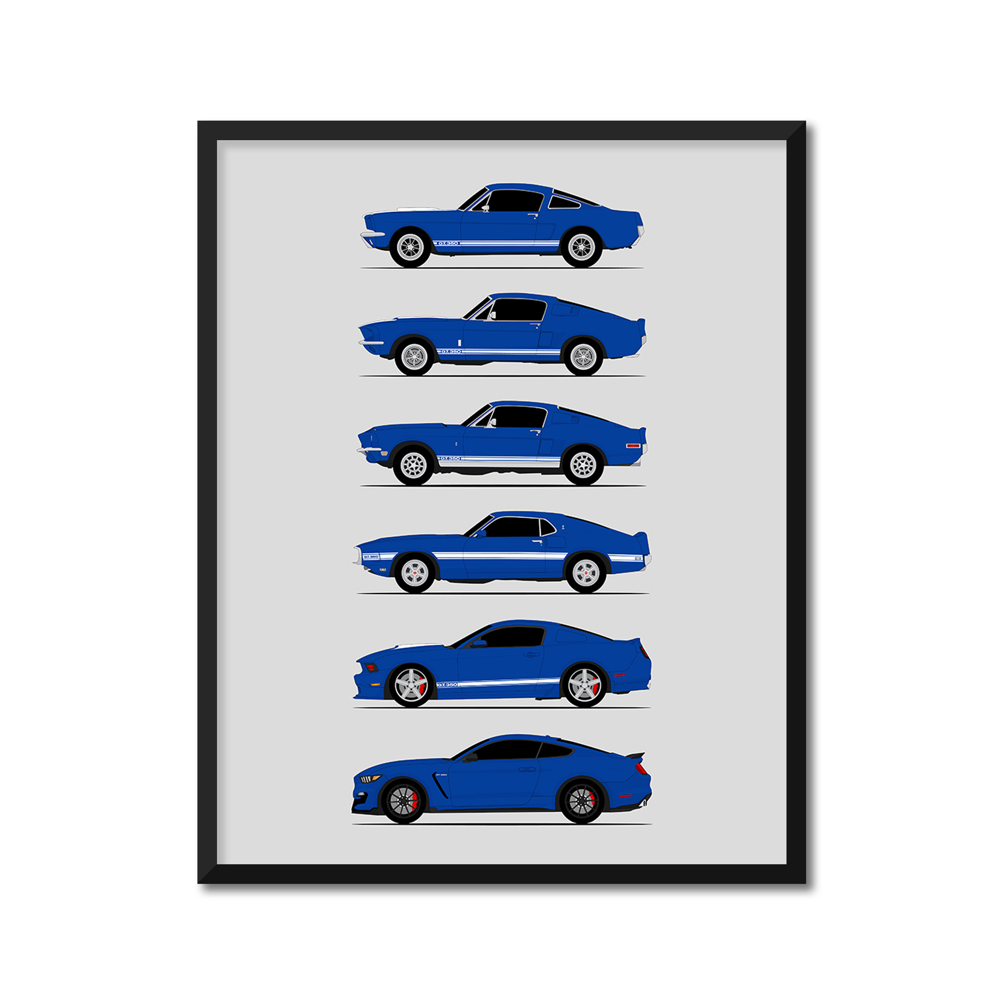 Shelby GT350 Generations (Ford) (Side Profile)