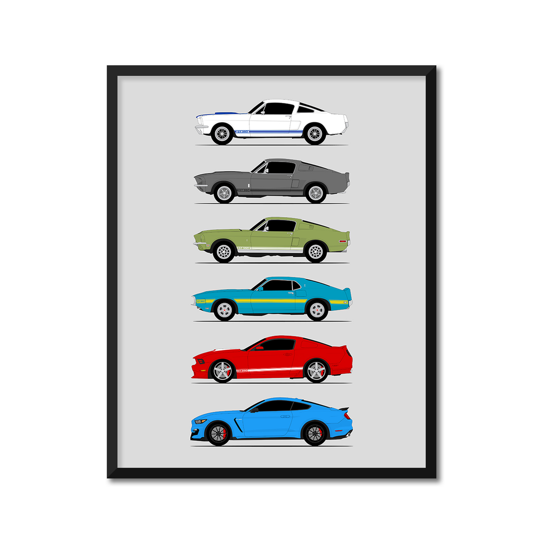 Shelby GT350 Generations (Ford) (Side Profile)