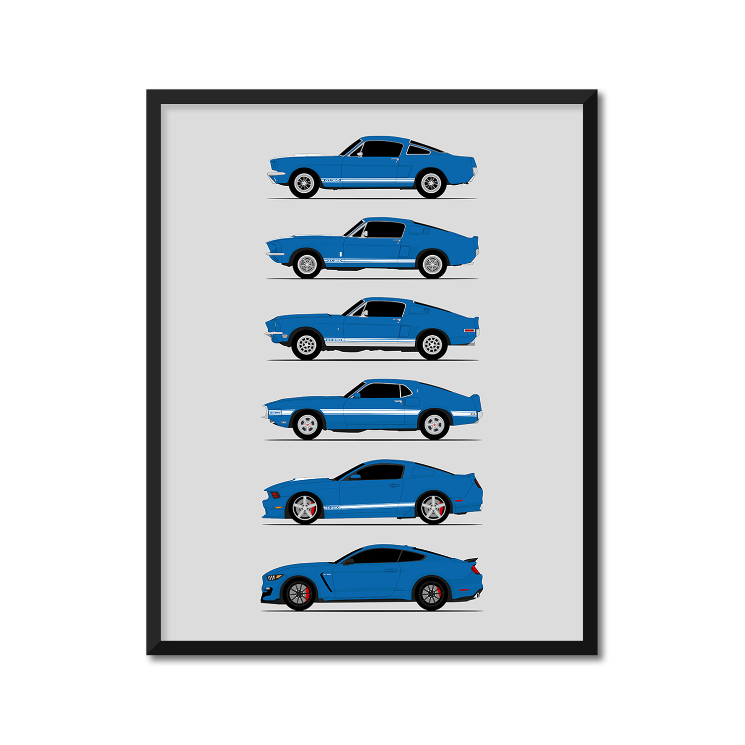 Shelby GT350 Generations (Ford) (Side Profile)