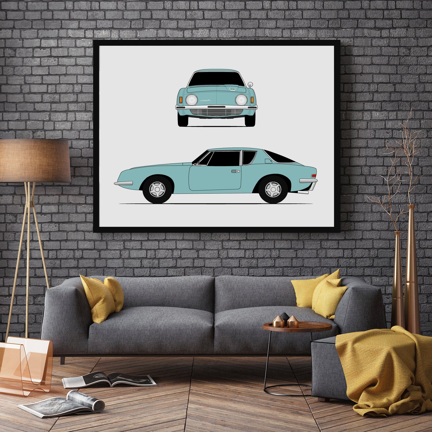 Studebaker Avanti (1963) (Front and Side) Poster