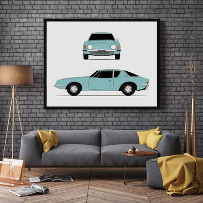 Studebaker Avanti (1963) (Front and Side) Poster