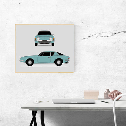 Studebaker Avanti (1963) (Front and Side) Poster