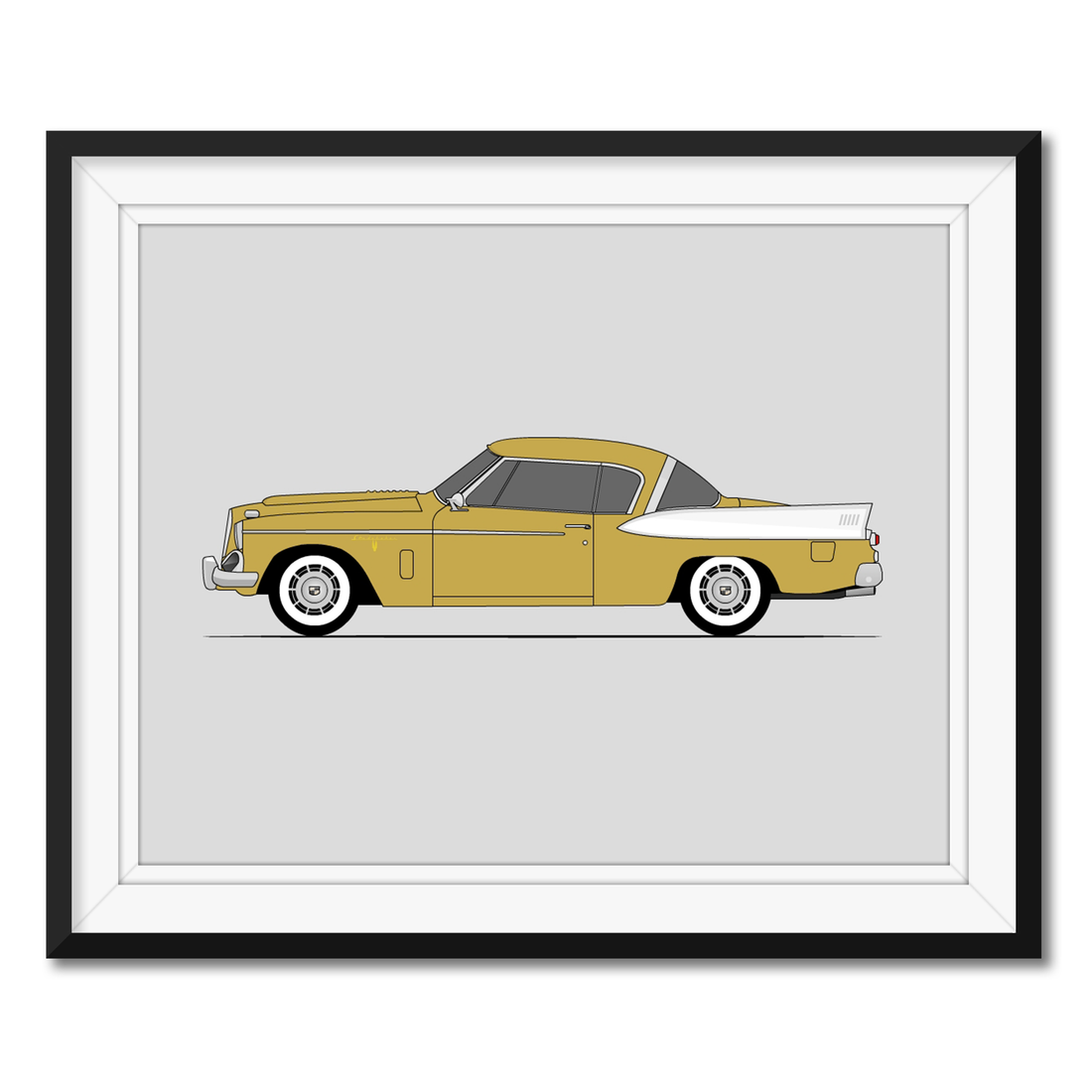Studebaker Golden Hawk (1956-1958) (Side Profile) Poster