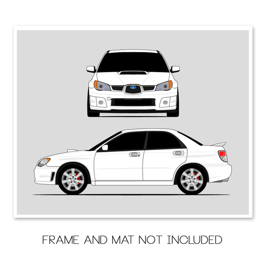 Subaru WRX G2 Hawkeye (2005-2007) (Front and Side) Poster