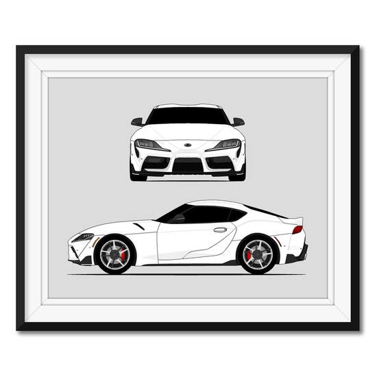 Toyota Supra (2020-Present) A90 J29/DB MK5 (Front and Side) Poster