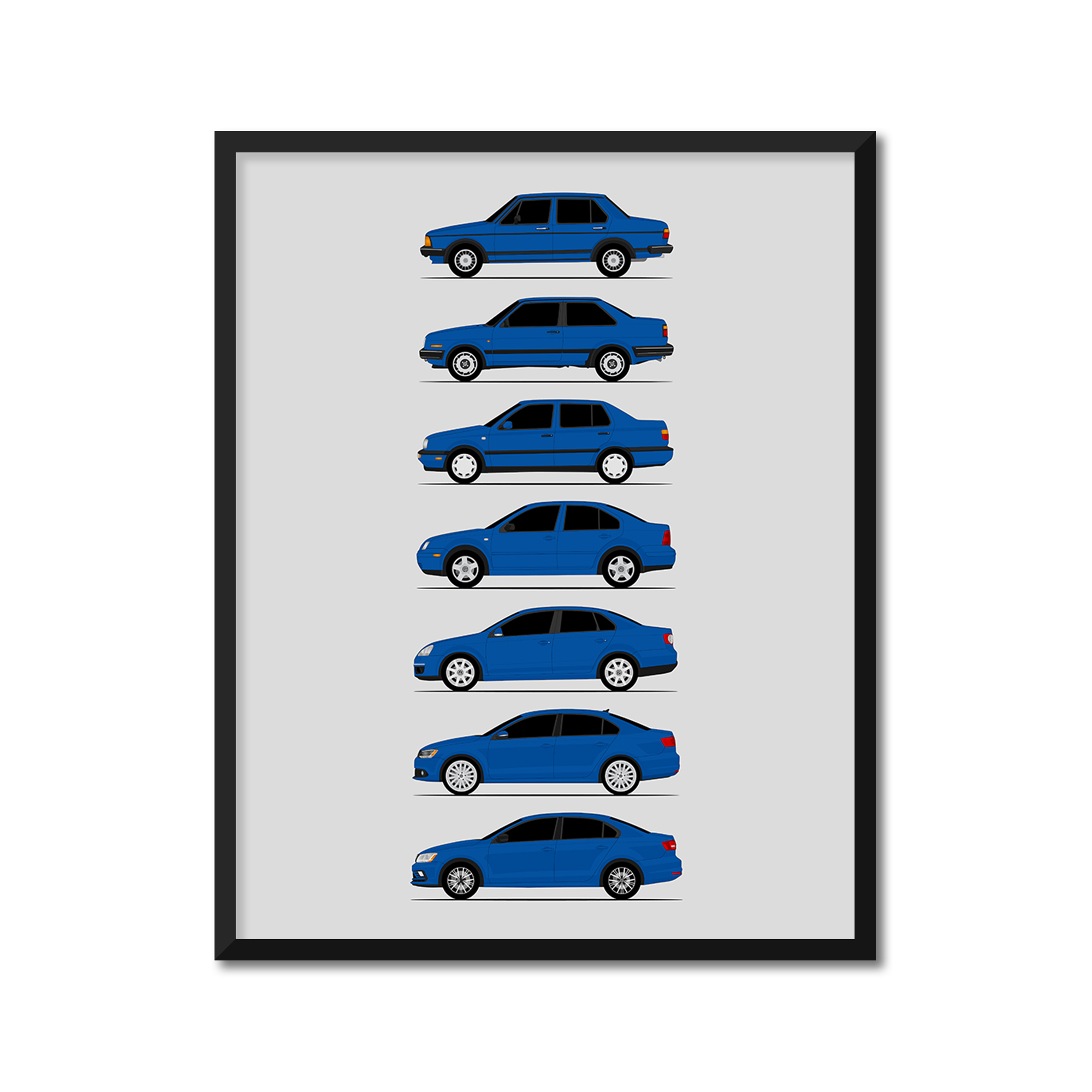 Volkswagen VW Jetta Generations (Side Profile)