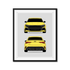 Audi RS3 (2025-Present) (Front and Rear) framed car poster with mat