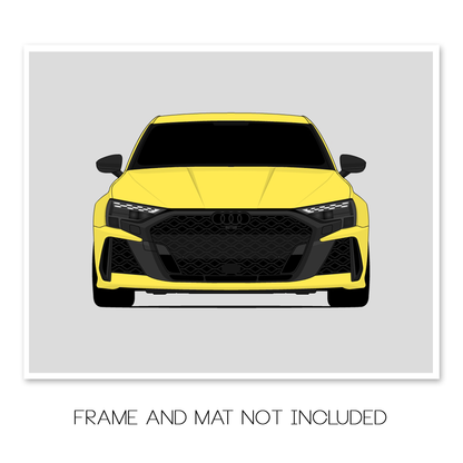 Audi RS3 (2025-Present) car poster print, frame and mat not included