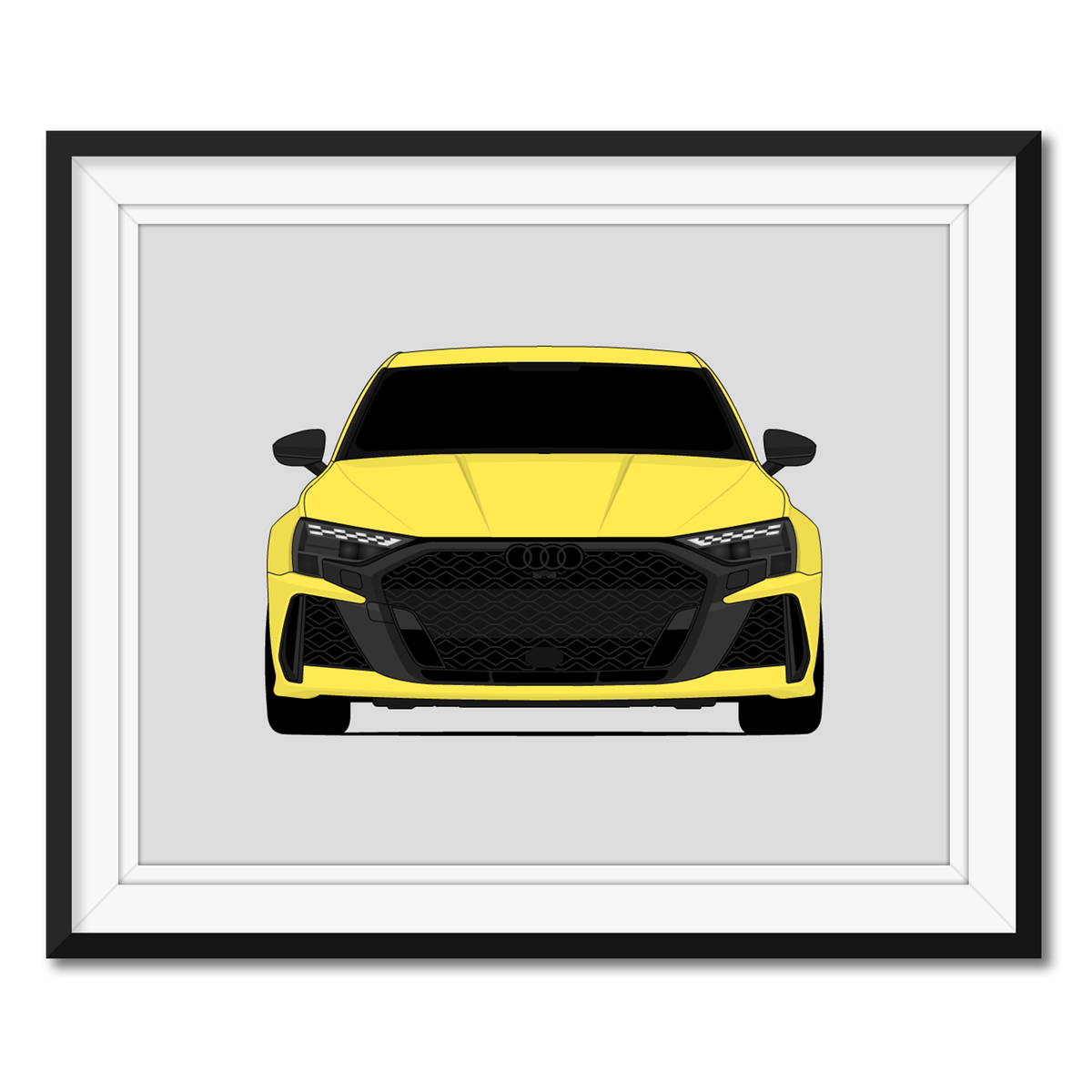 Audi RS3 (2025-Present) framed car poster with mat