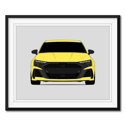 Audi RS3 (2025-Present) framed car poster with mat